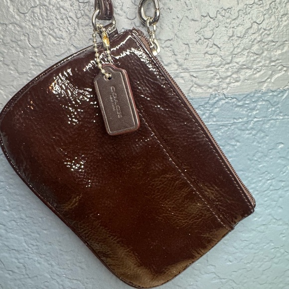 Coach Tan and Brown Wristlet - Picture 1 of 6
